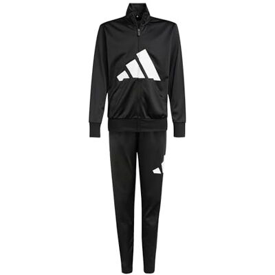 Adidas Essentials Big Logo Climacool Track Suit, uniseks, zwart/wit, 9-10 jaar Adidas Essentials Big Logo Climacool Track Suit, uniseks, zwart/wit, 9-10 jaar