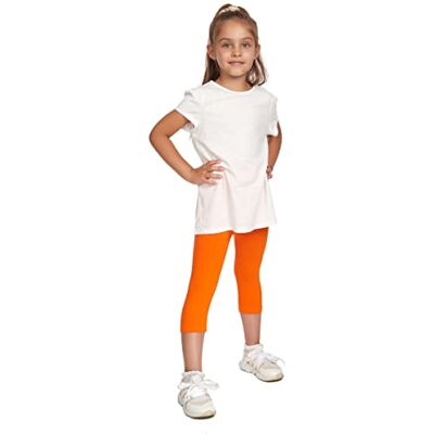 SOFTSAIL Meisjeslegging, ¾ lengte, effen, voor kinderen, stretch, katoen, dun, ademend, casual, ultrazacht, 1-13 jaar, school, spelen, dansen, kleuren, CH34, Oranje 7-8 ans SOFTSAIL Meisjeslegging, ¾ lengte, effen, voor kinderen, stretch, katoen, dun, ademend, casual, ultrazacht, 1-13 jaar, school, spelen, dansen, kleuren, CH34, Oranje 7-8 ans