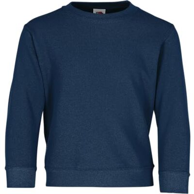 Fruit of the Loom Klassiek sweatshirt voor kinderen, uniseks, 1 stuk, Blauw (marineblauw) 7-8 ans Fruit of the Loom Klassiek sweatshirt voor kinderen, uniseks, 1 stuk, Blauw (marineblauw) 7-8 ans