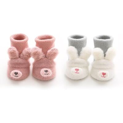 CVFRTT Set van 2 paar vloersokken voor kinderen, pluche sokken voor kinderen, schattige sokken, antislip sokken voor kinderen, warme sokken voor kinderen CVFRTT Set van 2 paar vloersokken voor kinderen, pluche sokken voor kinderen, schattige sokken, antislip sokken voor kinderen, warme sokken voor kinderen