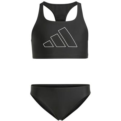 Adidas Girl's Performance Big Bars Bikini voor meisjes Adidas Girl's Performance Big Bars Bikini voor meisjes