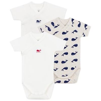 Petit Bateau Bodysuit met korte mouwen (verpakking van 3) uniseks kinderen, variant 1, 0-3 maanden 0-3 mois Petit Bateau Bodysuit met korte mouwen (verpakking van 3) uniseks kinderen, variant 1, 0-3 maanden 0-3 mois
