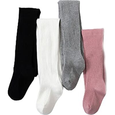 CFlong Panty voor baby's, meisjes, 2/4 paar panty's, zacht, gebreid, hoge elasticiteit, voor 0-6 jaar, 4 paar 02, 1-2 Anos CFlong Panty voor baby's, meisjes, 2/4 paar panty's, zacht, gebreid, hoge elasticiteit, voor 0-6 jaar, 4 paar 02, 1-2 Anos