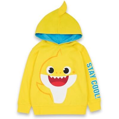 Baby Shark Kinderhoodie Jongens en meisjes blijven cool Zingende gele hoodie met zeedierenfamilie afbeelding Blauw gevoerde capuchon compleet met 3D-vin, Gelb 2-3 ans Baby Shark Kinderhoodie Jongens en meisjes blijven cool Zingende gele hoodie met zeedierenfamilie afbeelding Blauw gevoerde capuchon compleet met 3D-vin, Gelb 2-3 ans