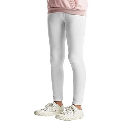 L&K-II Basic Dancing Kids Leggings voor Meisjes Katoenen Zomer Fitness Capri Broek Effen Kleur 2708, 1 verpakking wit 152 L&K-II Basic Dancing Kids Leggings voor Meisjes Katoenen Zomer Fitness Capri Broek Effen Kleur 2708, 1 verpakking wit 152