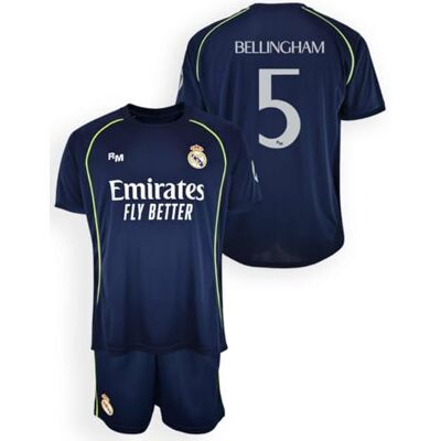 Real Madrid Kinderset 2e outfit 25-26 uniseks kindershirt Real Madrid Kinderset 2e outfit 25-26 uniseks kindershirt