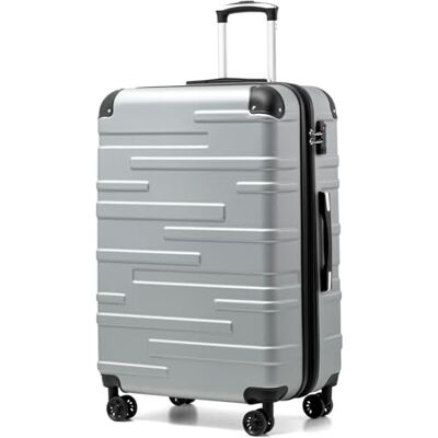 Coolife Koffer met harde schaal, ABS, 3-delig, 56 + 67 + 76 cm, in elkaar Met TSA-slot, schokbestendige hoekbescherming, YKK-ritssluiting, 4 stille 360° wielen, familiereizen Coolife Koffer met harde schaal, ABS, 3-delig, 56 + 67 + 76 cm, in elkaar Met TSA-slot, schokbestendige hoekbescherming, YKK-ritssluiting, 4 stille 360° wielen, familiereizen