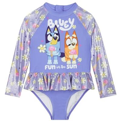BLUEY Badpak voor meisjes, lange mouwen, badpak voor kinderen, 1-delig, badpak voor meisjes, strand, Paars., 4-5 jaar 4-5 jaar BLUEY Badpak voor meisjes, lange mouwen, badpak voor kinderen, 1-delig, badpak voor meisjes, strand, Paars., 4-5 jaar 4-5 jaar