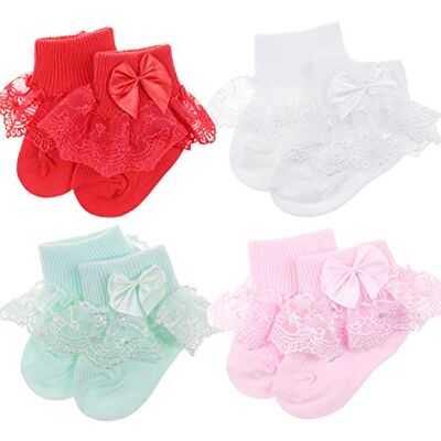 DRESHOW Baby Meisje Hoge Sokken Jurk Sokken Voor Peuters Katoenen Baby Sokken Met Knoop, 6-12 maanden, 5 Paar Knie Hoge Sokken: Bow 10 0-12 mois DRESHOW Baby Meisje Hoge Sokken Jurk Sokken Voor Peuters Katoenen Baby Sokken Met Knoop, 6-12 maanden, 5 Paar Knie Hoge Sokken: Bow 10 0-12 mois