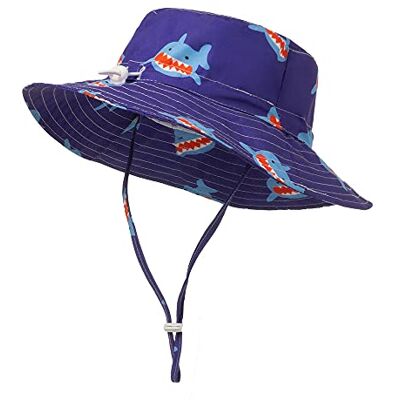 Highdi Unisex vissershoed, kinderen, meisjes, jongens, bedrukt, schattig, zonnehoed, zomer, zonwering, opvouwbaar, strandpet (hemels, 50 54 cm)) Highdi Unisex vissershoed, kinderen, meisjes, jongens, bedrukt, schattig, zonnehoed, zomer, zonwering, opvouwbaar, strandpet (hemels, 50 54 cm))