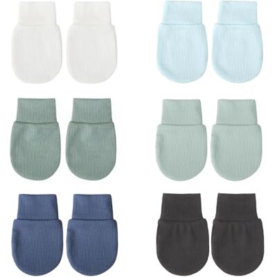 DRESHOW Wanten voor pasgeborenen Babyhandschoenen met elastische manchetten voor 0-6 maanden, jongens en meisjes Eén maat DRESHOW Wanten voor pasgeborenen Babyhandschoenen met elastische manchetten voor 0-6 maanden, jongens en meisjes Eén maat