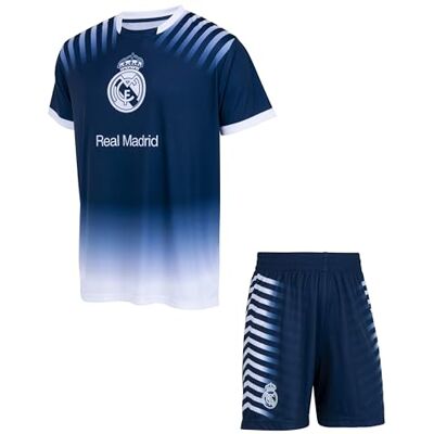Real Madrid Voetbalset met korte broek voor kinderen, jongens, officiële collectie Real Madrid Voetbalset met korte broek voor kinderen, jongens, officiële collectie