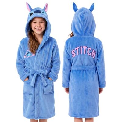 Disney Stitch badjas voor meisjes, Lilo en Stitch, jurk voor meisjes, Stitch en engeljurk, fleece badjas 8-9 ans Disney Stitch badjas voor meisjes, Lilo en Stitch, jurk voor meisjes, Stitch en engeljurk, fleece badjas 8-9 ans