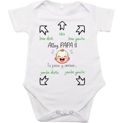 maroma Bodysuit voor baby's, personaliseerbaar, humor, geboorte, jongen/meisje, papa, je kunt het doen/body toekomstige vader, origineel cadeau, peetvader doop, wit, 0-3 maanden 0-3 mois maroma Bodysuit voor baby's, personaliseerbaar, humor, geboorte, jongen/meisje, papa, je kunt het doen/body toekomstige vader, origineel cadeau, peetvader doop, wit, 0-3 maanden 0-3 mois