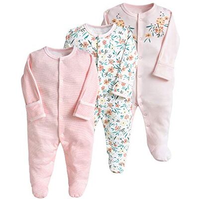 Minizone Babypyjama, 3 stuks, rompertje met lange mouwen, 3-6 maanden Minizone Babypyjama, 3 stuks, rompertje met lange mouwen, 3-6 maanden