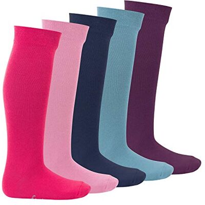 Footstar Everyday! Set van 5 paar lange sokken voor kinderen, basic kniekousen voor meisjes en jongens, Sweet Colours 23-26 Footstar Everyday! Set van 5 paar lange sokken voor kinderen, basic kniekousen voor meisjes en jongens, Sweet Colours 23-26
