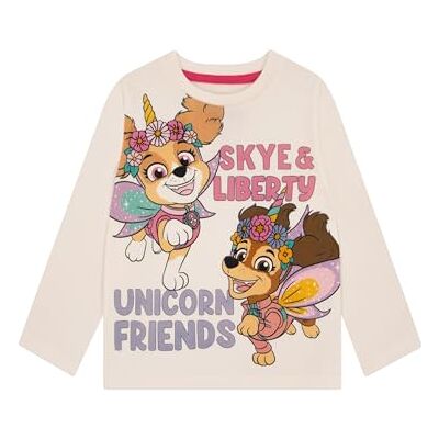 Paw Patrol T-shirt voor meisjes, T-shirt met lange mouwen, Liberty en Skye, katoen, T-shirt voor kinderen, meisjeskleding, zomerhemd 4-5 jaar Paw Patrol T-shirt voor meisjes, T-shirt met lange mouwen, Liberty en Skye, katoen, T-shirt voor kinderen, meisjeskleding, zomerhemd 4-5 jaar