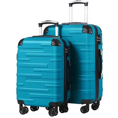 Coolife Koffer met harde schaal, ABS, 3-delig, 56 + 67 + 76 cm, in elkaar Met TSA-slot, schokbestendige hoekbescherming, YKK-ritssluiting, 4 stille 360° wielen, familiereizen Coolife Koffer met harde schaal, ABS, 3-delig, 56 + 67 + 76 cm, in elkaar Met TSA-slot, schokbestendige hoekbescherming, YKK-ritssluiting, 4 stille 360° wielen, familiereizen
