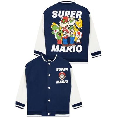 Super Mario Bomberjack voor jongens, jas voor jongens met Mario, Luigi, Bowser en Yoshi, kinderjas voor jongens 7-8 jaar Super Mario Bomberjack voor jongens, jas voor jongens met Mario, Luigi, Bowser en Yoshi, kinderjas voor jongens 7-8 jaar