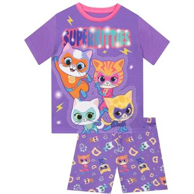 Disney SuperKitties Pyjama voor meisjes, lange mouwen, superkittens, pyjamaset voor kinderen, Korte broek., 4-5 jaar 4-5 jaar Disney SuperKitties Pyjama voor meisjes, lange mouwen, superkittens, pyjamaset voor kinderen, Korte broek., 4-5 jaar 4-5 jaar