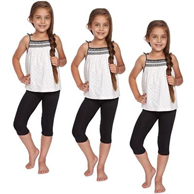 SOFTSAIL Meisjes Leggings ¾ lengte effen broek voor kinderen, stretch, katoen, dun, ademend, casual, ultrazacht, 1-13 jaar, school, spelen, dansen, kleuren CH34, Zwart 3 stuks 6-7 ans SOFTSAIL Meisjes Leggings ¾ lengte effen broek voor kinderen, stretch, katoen, dun, ademend, casual, ultrazacht, 1-13 jaar, school, spelen, dansen, kleuren CH34, Zwart 3 stuks 6-7 ans