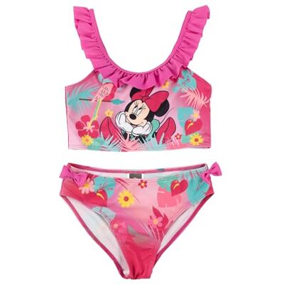 United Disney Minnie Mouse meisjesbikini met ruches roze rood 2-delig badpak voor kinderen, Roze 98-104 United Disney Minnie Mouse meisjesbikini met ruches roze rood 2-delig badpak voor kinderen, Roze 98-104