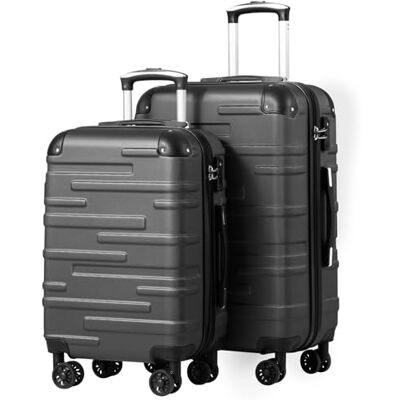 Coolife Koffer met harde schaal, ABS, 3-delig, 56 + 67 + 76 cm, in elkaar Met TSA-slot, schokbestendige hoekbescherming, YKK-ritssluiting, 4 stille 360° wielen, familiereizen Coolife Koffer met harde schaal, ABS, 3-delig, 56 + 67 + 76 cm, in elkaar Met TSA-slot, schokbestendige hoekbescherming, YKK-ritssluiting, 4 stille 360° wielen, familiereizen