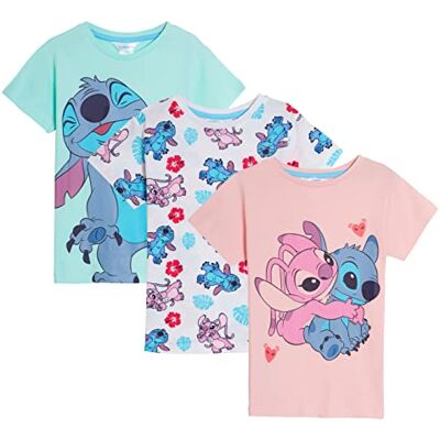 Disney Lilo en Stitch zomer-T-shirt met korte mouwen voor meisjes, meerkleurig, 3-4 jaar 3-4 jaar Disney Lilo en Stitch zomer-T-shirt met korte mouwen voor meisjes, meerkleurig, 3-4 jaar 3-4 jaar