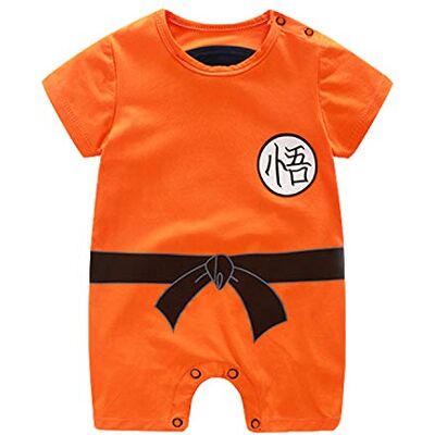 Sxkayxr Body voor pasgeborenen, jongens en meisjes, cartoon babypakje geïnspireerd door Goku, Oranje2 12-24 maanden Sxkayxr Body voor pasgeborenen, jongens en meisjes, cartoon babypakje geïnspireerd door Goku, Oranje2 12-24 maanden