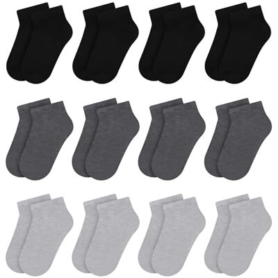 Libella Set van 12 sportsokken voor jongens voor kinderen, kleurrijk, comfortabel, voor jongens 2116, 12er-2864-zwart/grijs 27-30 Libella Set van 12 sportsokken voor jongens voor kinderen, kleurrijk, comfortabel, voor jongens 2116, 12er-2864-zwart/grijs 27-30