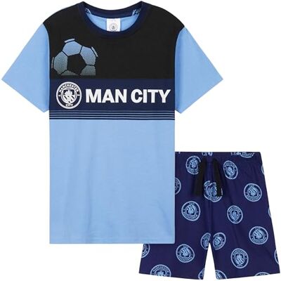Get Trend Manchester City F.C. Pyjamaset voor jongens, pyjamaset voor kinderen en jongeren, kort, voetbal, zomer, nachtkleding (13-14 jaar, blauw/marineblauw man City) 13-14 jaar Get Trend Manchester City F.C. Pyjamaset voor jongens, pyjamaset voor kinderen en jongeren, kort, voetbal, zomer, nachtkleding (13-14 jaar, blauw/marineblauw man City) 13-14 jaar