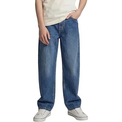 TOM TAILOR Baggy Fit Jeans voor jongens, 10110, denim blauw, 140 140 TOM TAILOR Baggy Fit Jeans voor jongens, 10110, denim blauw, 140 140