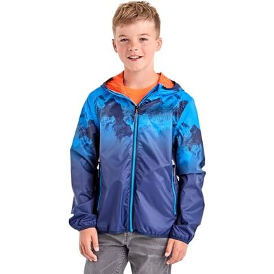 Killtec Lyse Bys Jckt B functionele jas/regenjas met capuchon, opvouwbaar Fille, neonblauw Killtec Lyse Bys Jckt B functionele jas/regenjas met capuchon, opvouwbaar Fille, neonblauw