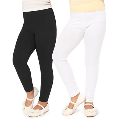 Merry Style Lange sportlegging, yogabroek, kleding, sportkleding, meisjes, MS10-130, zwart/wit (2 stuks) 146 Merry Style Lange sportlegging, yogabroek, kleding, sportkleding, meisjes, MS10-130, zwart/wit (2 stuks) 146