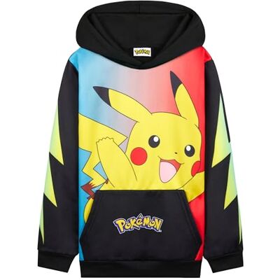 Pokémon Pokemon Sweatshirt met capuchon voor jongens, Pikachu, sweatshirt, kinderen, lang, met kangoeroezak, kleding, jongens, cadeau voor kinderen en tieners (11-12 jaar, zwart/multi Pikachu) 11-12 jaar Pokémon Pokemon Sweatshirt met capuchon voor jongens, Pikachu, sweatshirt, kinderen, lang, met kangoeroezak, kleding, jongens, cadeau voor kinderen en tieners (11-12 jaar, zwart/multi Pikachu) 11-12 jaar