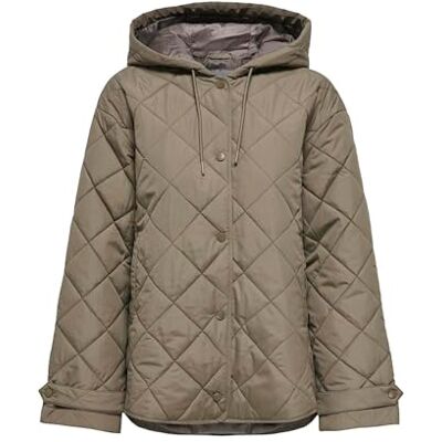 Only Onljuliet Quilted Hood Jacket Noos Otw Onljuliet Noos Otw gewatteerde jas met capuchon voor dames (1 stuk), Walnoot 3XL Only Onljuliet Quilted Hood Jacket Noos Otw Onljuliet Noos Otw gewatteerde jas met capuchon voor dames (1 stuk), Walnoot 3XL