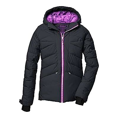 Killtec Ksw 116 Grls Ski Qltd Jckt gewatteerd ski-jack met capuchon en sneeuwvanger voor meisjes Killtec Ksw 116 Grls Ski Qltd Jckt gewatteerd ski-jack met capuchon en sneeuwvanger voor meisjes