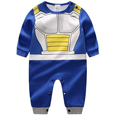 Sxkayxr Body voor pasgeborenen, jongens en meisjes, cartoon babypakje geïnspireerd door Goku, blauw1 9-12 maanden Sxkayxr Body voor pasgeborenen, jongens en meisjes, cartoon babypakje geïnspireerd door Goku, blauw1 9-12 maanden