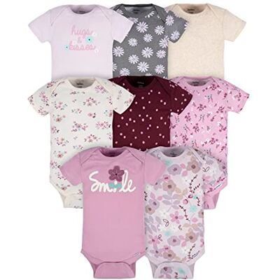 Gerber ® Babymeisjes 8-pack korte mouw onesies bodysuits korte mouw onesies bodysuits, Paars 0 Months Gerber ® Babymeisjes 8-pack korte mouw onesies bodysuits korte mouw onesies bodysuits, Paars 0 Months