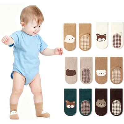 LIULINY 6 paar antislip babysokken met diermotief Antislipsokken voor kinderen, ademende polyester sokken, ideaal cadeau voor jongens en meisjes van 1 tot 3 jaar 24 mois LIULINY 6 paar antislip babysokken met diermotief Antislipsokken voor kinderen, ademende polyester sokken, ideaal cadeau voor jongens en meisjes van 1 tot 3 jaar 24 mois