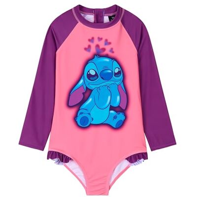 Disney Badmode voor meisjes, zwemkleding met lange mouwen, roze Stitch, 9-10 jaar 9-10 jaar Disney Badmode voor meisjes, zwemkleding met lange mouwen, roze Stitch, 9-10 jaar 9-10 jaar