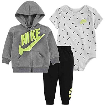 Nike JDI TOSS 3 PC FZ PANT SET, grijs, 3 maanden Nike JDI TOSS 3 PC FZ PANT SET, grijs, 3 maanden