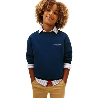 Tommy Hilfiger Mini Corp C-neck Sweatshirt Ks0ks00665 Uniseks Slip-on Sweatshirt, Blauw (Dark Night Navy), 5 jaar 5 jaar Tommy Hilfiger Mini Corp C-neck Sweatshirt Ks0ks00665 Uniseks Slip-on Sweatshirt, Blauw (Dark Night Navy), 5 jaar 5 jaar