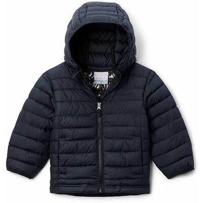Columbia Powder Lite Gewatteerde jas met capuchon voor kinderen, maat M, zwart Columbia Powder Lite Gewatteerde jas met capuchon voor kinderen, maat M, zwart