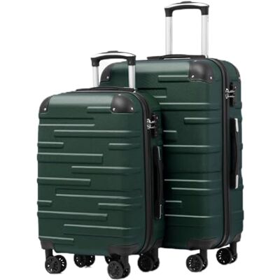 Coolife Koffer met harde schaal, ABS, 3-delig, 56 + 67 + 76 cm, in elkaar Met TSA-slot, schokbestendige hoekbescherming, YKK-ritssluiting, 4 stille 360° wielen, familiereizen Coolife Koffer met harde schaal, ABS, 3-delig, 56 + 67 + 76 cm, in elkaar Met TSA-slot, schokbestendige hoekbescherming, YKK-ritssluiting, 4 stille 360° wielen, familiereizen