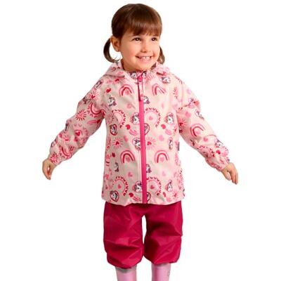 PERLETTI Waterdichte jas en regenbroek voor kinderen, licht regenpak, 2-delig, voor meisjes en jongens, jassen, kleding, waterdicht, met capuchon 2 tot 3 jaar PERLETTI Waterdichte jas en regenbroek voor kinderen, licht regenpak, 2-delig, voor meisjes en jongens, jassen, kleding, waterdicht, met capuchon 2 tot 3 jaar