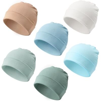 DRESHOW 6 stuks babymuts voor pasgeborenen, peuters, zacht, schattig, gebreid, voor baby's, uniseks, ziekenhuismutsen, warm, voor kinderen, jongens en meisjes, 0-24 maanden 3-24 mois DRESHOW 6 stuks babymuts voor pasgeborenen, peuters, zacht, schattig, gebreid, voor baby's, uniseks, ziekenhuismutsen, warm, voor kinderen, jongens en meisjes, 0-24 maanden 3-24 mois