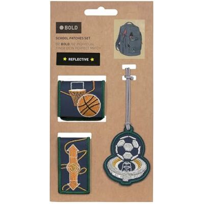 Lässig Set van 2 hangers en patches met drukknop Bold Match School Patches Sport, Sport, Mittel, Patches, Sport, patches Lässig Set van 2 hangers en patches met drukknop Bold Match School Patches Sport, Sport, Mittel, Patches, Sport, patches