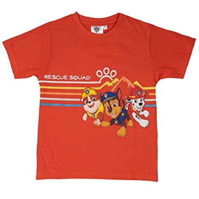 United Paw Patrol T-shirt voor jongens Rescue Squad Top Kinderen T-shirt met korte mouwen Rood, Rood 122-128 United Paw Patrol T-shirt voor jongens Rescue Squad Top Kinderen T-shirt met korte mouwen Rood, Rood 122-128