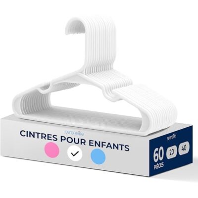 SereneLife 60 plastic stangen voor kinderen, antislip zitstokken voor baby's, slank design en ruimtebesparend, voor het organiseren van kleding, kinderkleding, kinderen en pasgeborenen (wit) SereneLife 60 plastic stangen voor kinderen, antislip zitstokken voor baby's, slank design en ruimtebesparend, voor het organiseren van kleding, kinderkleding, kinderen en pasgeborenen (wit)